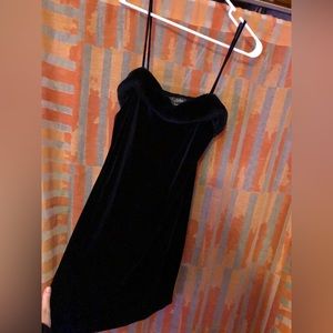 Thifted midnight blue velvet mini dress 🖤